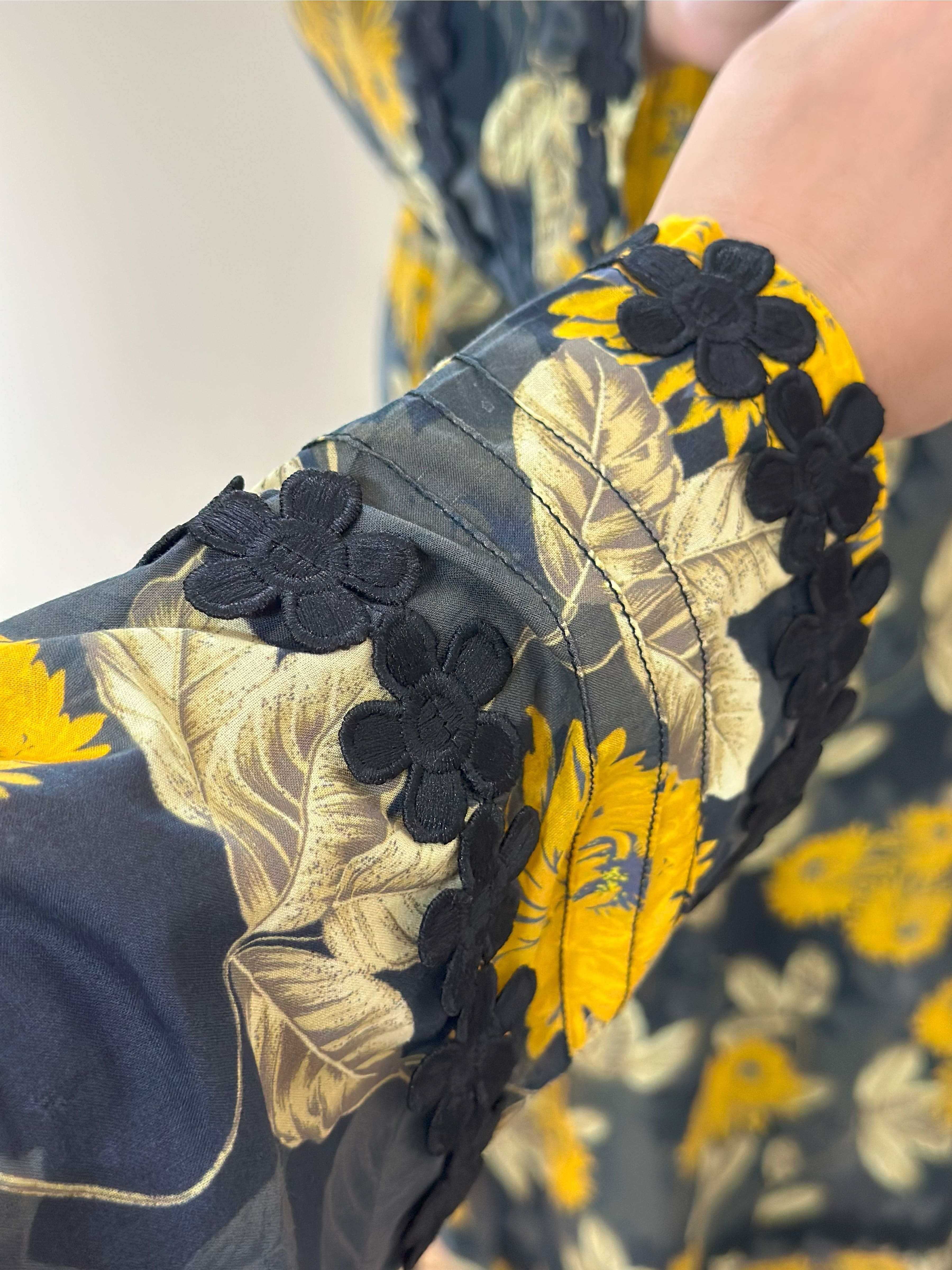 Black Floral 2PC Stitched Lawn Suit